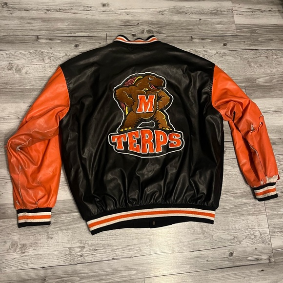 Vintage Steve & Barry’s Varsity Jacket - Maryland Terps College - Picture 3 of 4